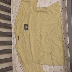Jordan Neon Yellow/Green Crop Tee with Logo Patch